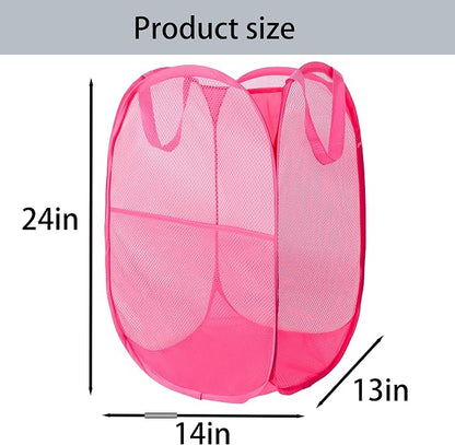 Foldable Mesh Popup Laundry Hamper, Laundry Basket Easy to Open and Fold - Image 4