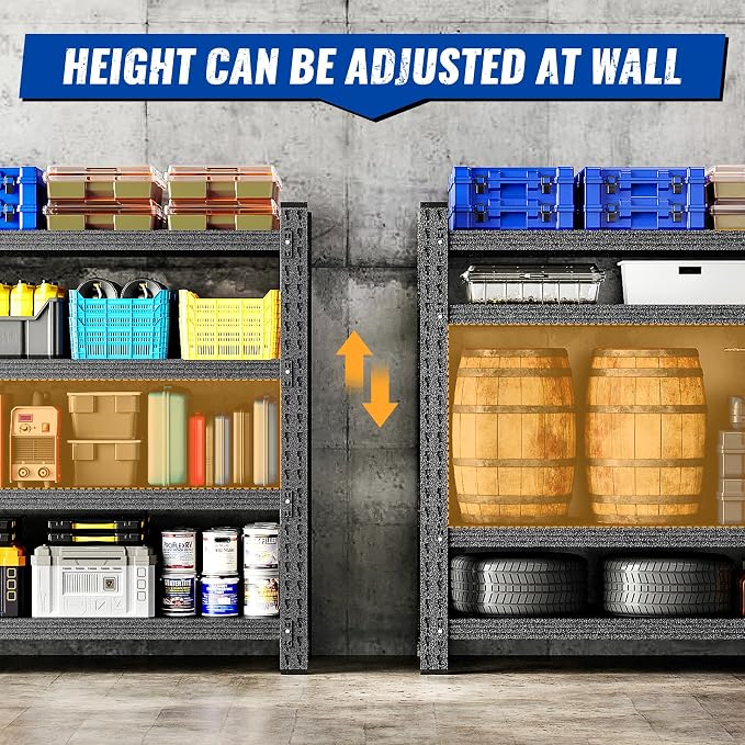 48" W Storage Shelves 3000lbs Garage Metal Shelving Heavy Duty Garage Shelves - Image 4