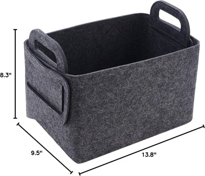 Storage Basket Felt Storage Bin Collapsible& Convenient Box Organizer - Image 7