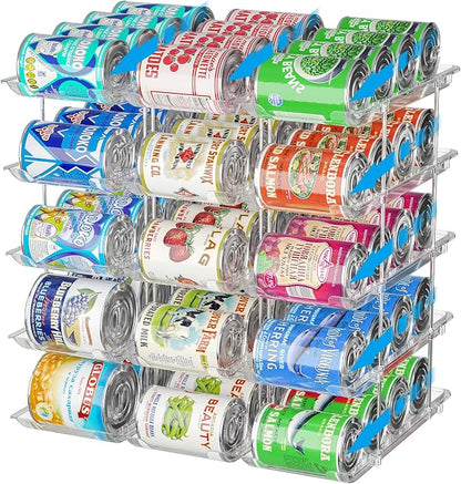 Stackable 5 Tiers Can Organizer Pantry, Canned Food Holder by BingoHive