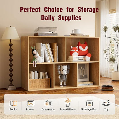 Book Shelf, Wooden Cube Storage Organizer - Image 6