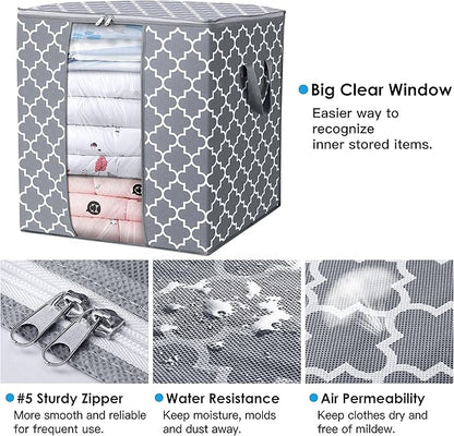 WISELIFE Storage Bags Large Blanket Clothes Organization and Storage Containers - Image 3