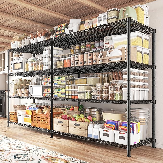 REIBII 81.5''W Storage Shelves 3680LBS Garage Shelving Heavy Duty 4 Tier Metal - Image 5