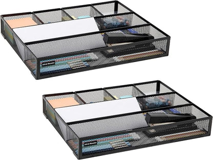 Mind Reader Drawer Organizer, Desk Org, Utensil Organizer, Metal Mesh by MindReader