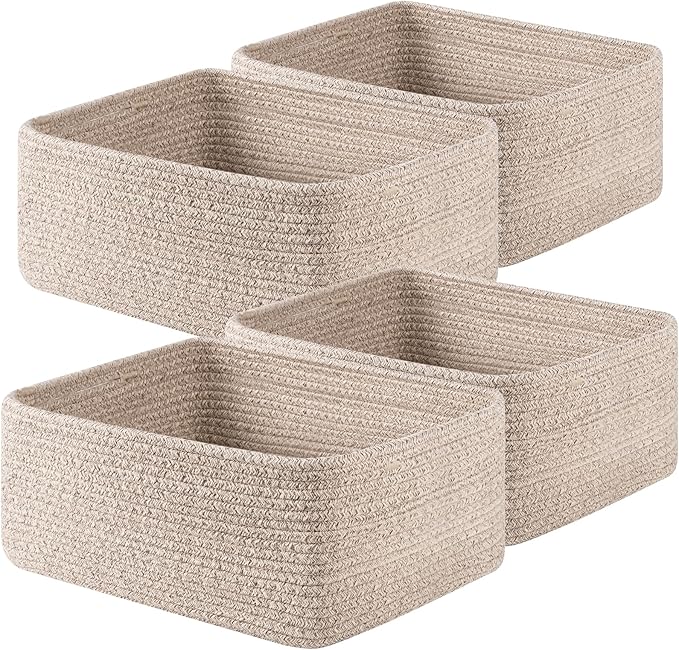 OIAHOMY 4 Pack 14.17*11.02*6.3IN Storage Baskets by MasterofSpaceOptimization
