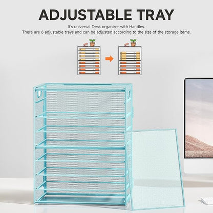 Subekyu 9 Tier Paper Letter File Tray Organizer - Image 2