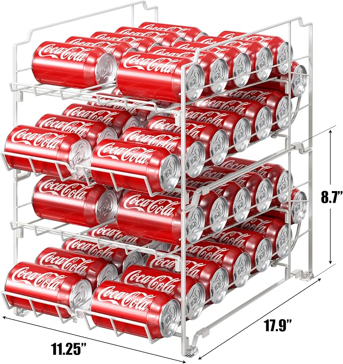 Simple Houseware Dual Row Front Loading Stackable Can Dispenser - Image 3