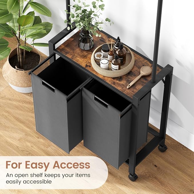 Laundry Sorter 2 Section Laundry Hamper Sorter - Image 4