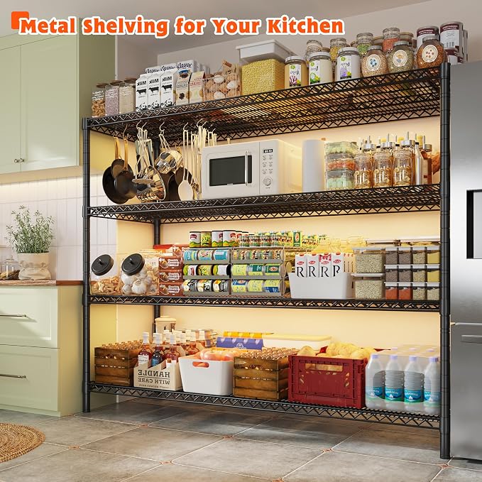 REIBII 60" W Storage Shelves 2878LBS Metal Shelving Unit - Image 2