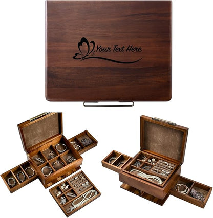 Shanik Wooden Jewelry Box for Women – Elegant Organizer by WORLDOFSHANIK