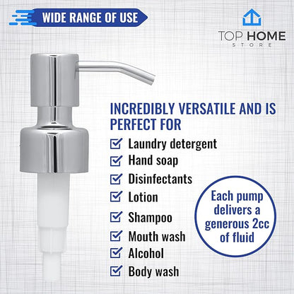 Stainless Steel Soap and Lotion Dispenser Pumps, Replacement - Image 4