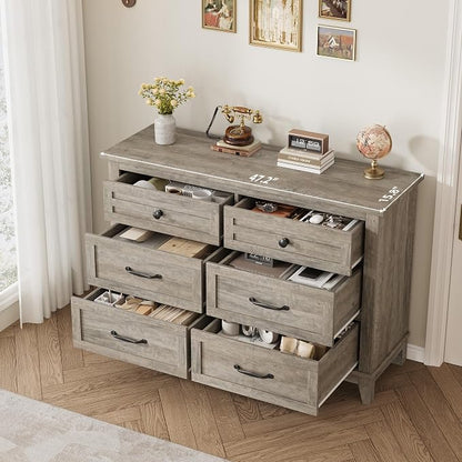 GarveeHome 6 Dresser for Bedroom, 47 in Wide Drawer Dresser - Image 4