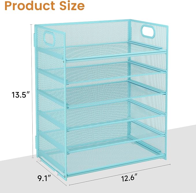 Subekyu 6 Tier Office File Paper Desk Tray Organizer - Image 6