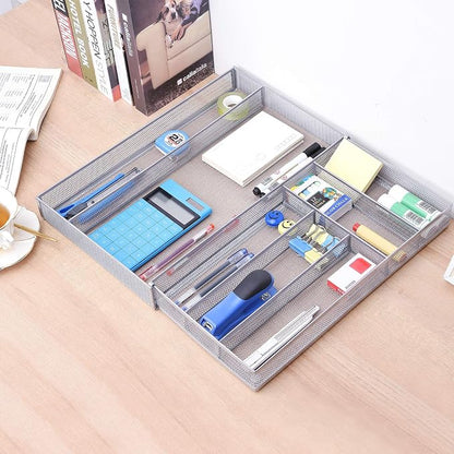 WuGeShop Expandable Office Drawer Organizer, 6 to 7 Compartments Adjustable - Image 3