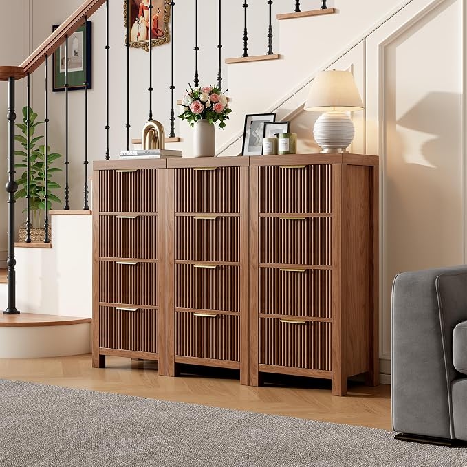 Modern 12-Drawer Solid Wood Dresser - Image 3