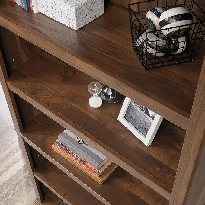 Sauder 5 Tier Book Shelf Wooden Bookcase Multipurpose Bookshelf - Image 8