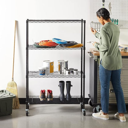 Amazon Basics 4-Shelf Adjustable Heavy Duty Steel Wire Rack Storage Shelving - Image 2