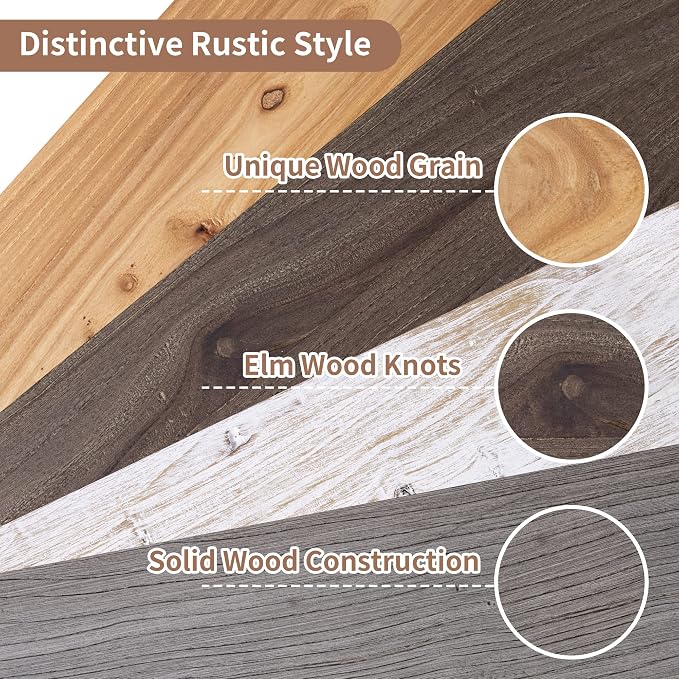 Axeman Rustic Elm Wood Floating Shelves - Image 5