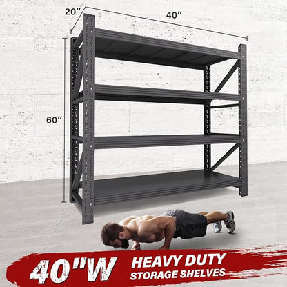 2000LBS Heavy Duty Garage Shelving Units, Metal Garage Shelves, Large Storage - Image 2