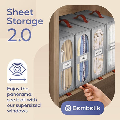 8x Bed Sheet Organizer Storage Boxes - Image 2