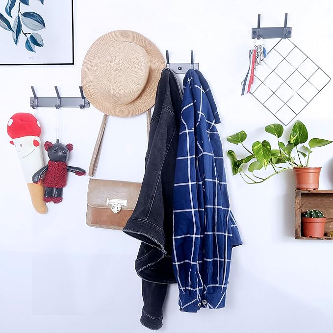 WEBI Coat Rack Wall Mounted, 3 Coat Hooks - Image 8