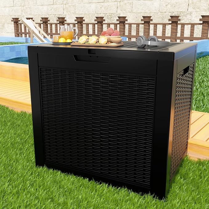 37 Gallon Outdoor Deck Box, Storage Lockable Waterproof Patio Furniture - Image 7
