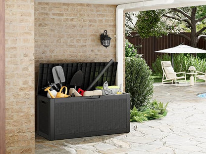 60 Gallon Outdoor Storage Deck Box Waterproof, Large Resin Storage Container - Image 3