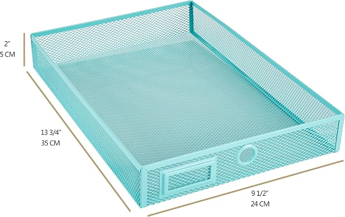 Annova Desk Organizer Wire Mesh 3 Tier Sliding Drawers Paper - Image 3