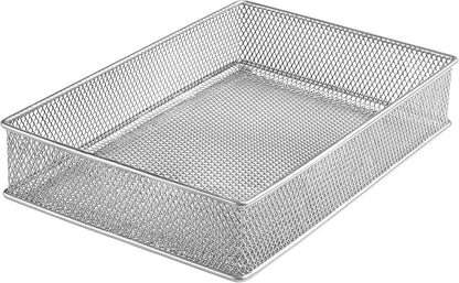YBM HOME Silver Mesh Drawer Cabinet and or Shelf Organizer Bins, School Supply by YBMHome