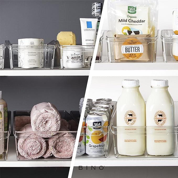 BINO | Plastic Storage Bins, Small | THE CURVE COLLECTION | Multi-Use Organizer - Image 5