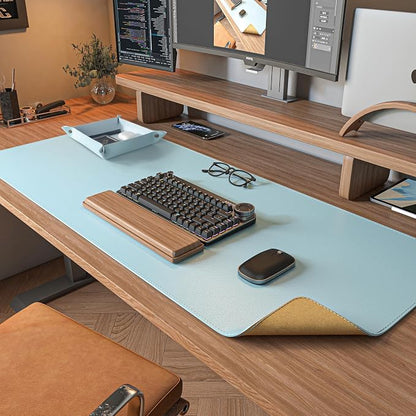 DAWNTREES Dual Sided Desk Mat, Leather Desk Pad, Cork Desk Mat Protector by PremiumDeskPadatDawnTrees
