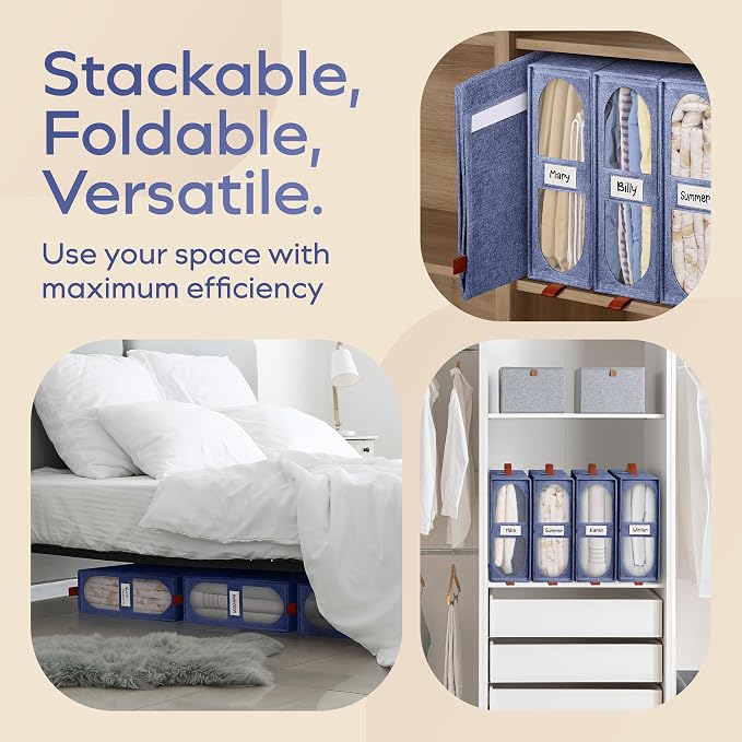 8x Bed Sheet Organizer Storage Boxes - Image 5