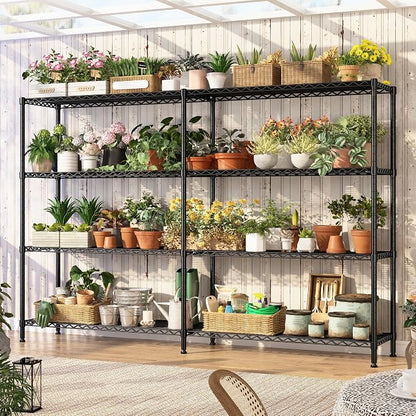 REIBII 69.8" W Storage Shelves 1250LBS Wire Shelving Unit 4 Tier Metal Shelving - Image 7