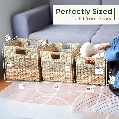 12x12 Storage Cube Bins Wicker Storage Basket - Image 4