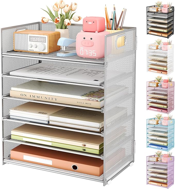 Subekyu 6 Tier Paper Organizer for Desk by SUBEKYU