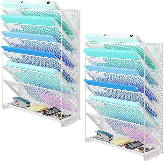 Kuntine.B Wall File Organizer Hanging Magazine Holder by KuntineB