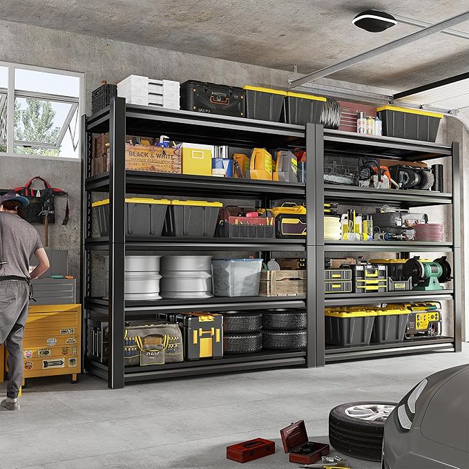 REIBII Garage Shelving 3000 LBS Storage Shelves Adjustable Heavy Duty Shelving - Image 2