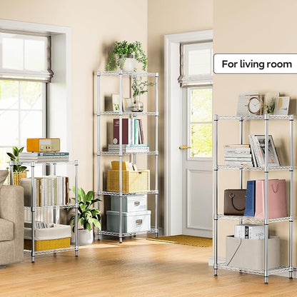 3 Tiers Shelf Metal Storage Shelves Wire Rack Closet Organizers - Image 2