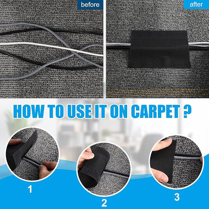 WILLBOND Carpet Cord Cover Cable Protector Floor Cover Cable Protector - Image 5