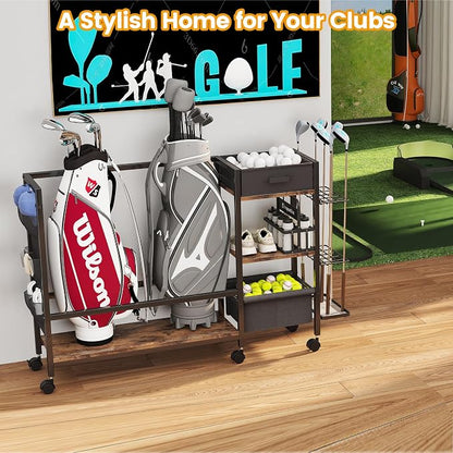 Golf Bag Storage Organizer for Garage, Golf Organizer - Image 3