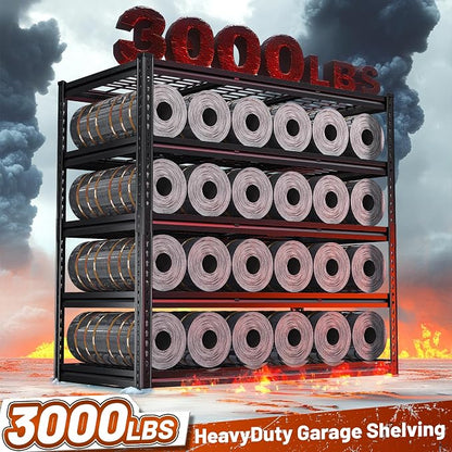 REIBII 48" W Garage Shelving 3000LBS Metal Shelving Heavy Duty Storage Shelves - Image 3