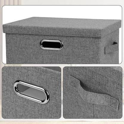 Medium 15" 21 Quart Collapsible Stackable Storage Bins - Image 7