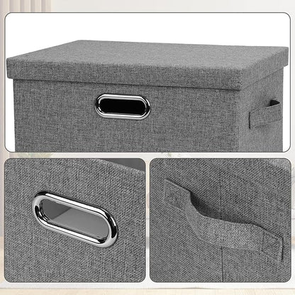 Medium 15" 21 Quart Collapsible Stackable Storage Bins - Image 6