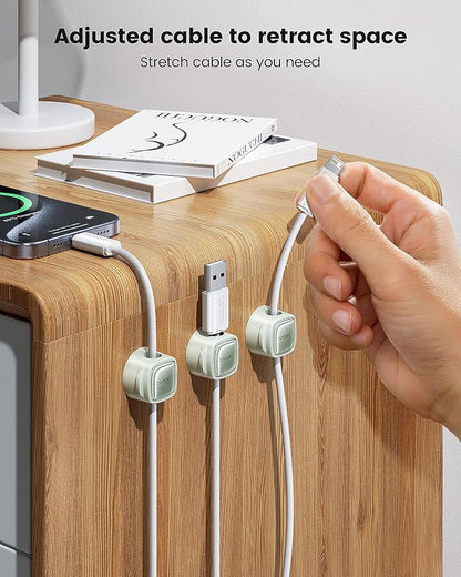 6 Pack Magnetic Cable Clips – Cord Organizer & Holder, Toocki Adhesive Cable - Image 2