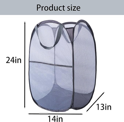 Foldable Mesh Popup Laundry Hamper, Laundry Basket Easy to Open and Fold - Image 5