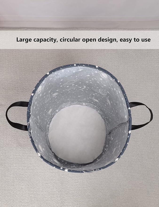 QUEENLALA Large Storage Basket, Laundry Hamper/Bathroom/Home Decor/Collapsible - Image 8
