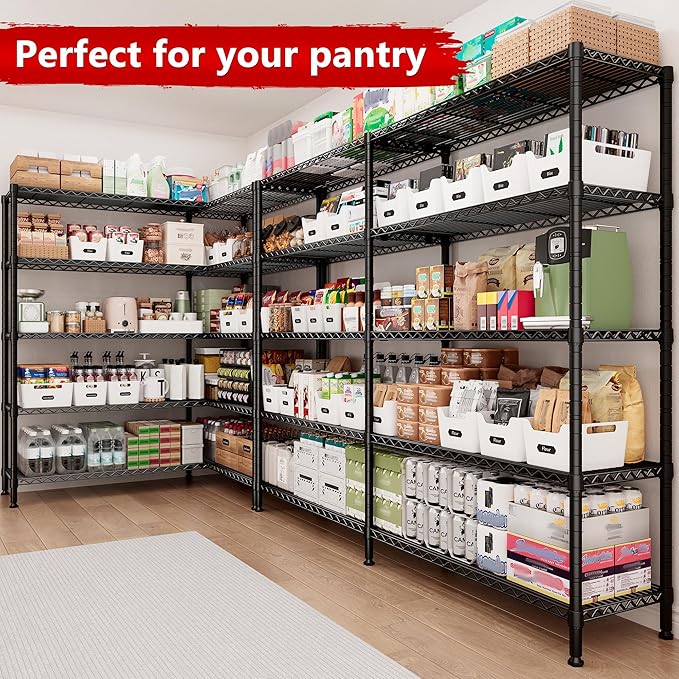 REIBII 70" W Storage Shelves Heavy Duty Load 1600LBS, Metal Shelving 5-Tier - Image 7
