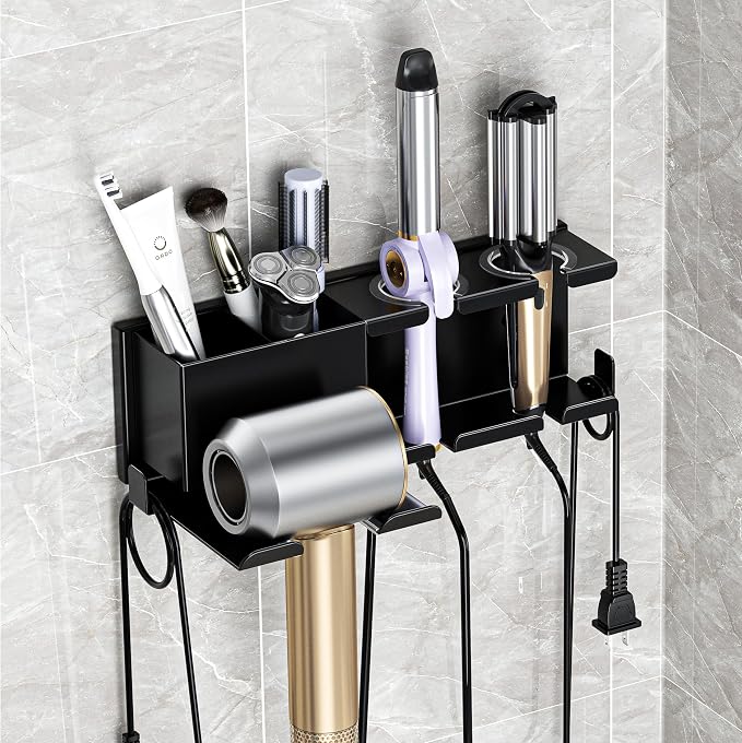 Hair Dryer Holder, Hair Tool Organizer, Blow Dryer Hanger Wall Mount by MAYZOLOP