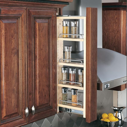 Rev-A-Shelf Kitchen Cabinet Pullout Wall Filler Wooden Organizer Slide Out - Image 2