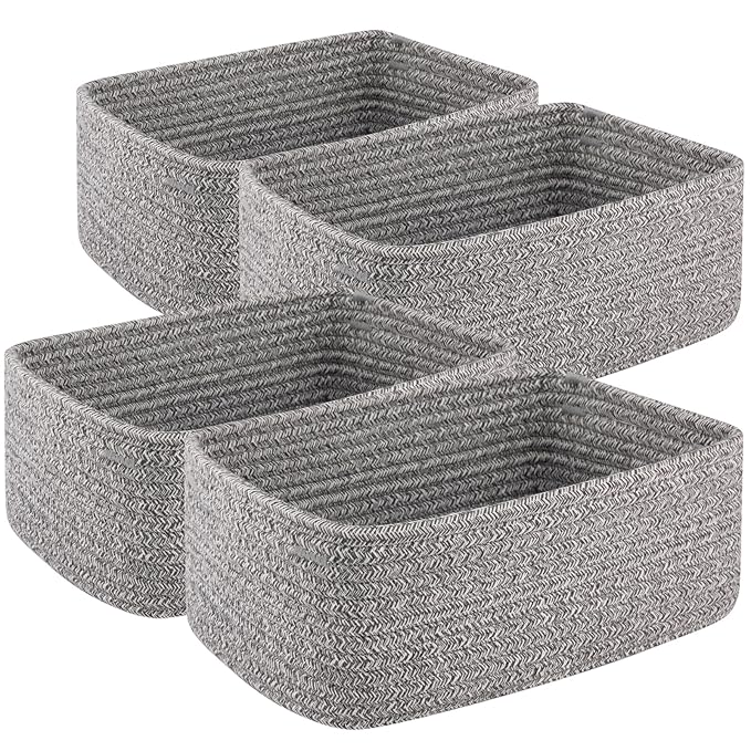 4 Pack Small Storage Shelf Baskets by OIASKET